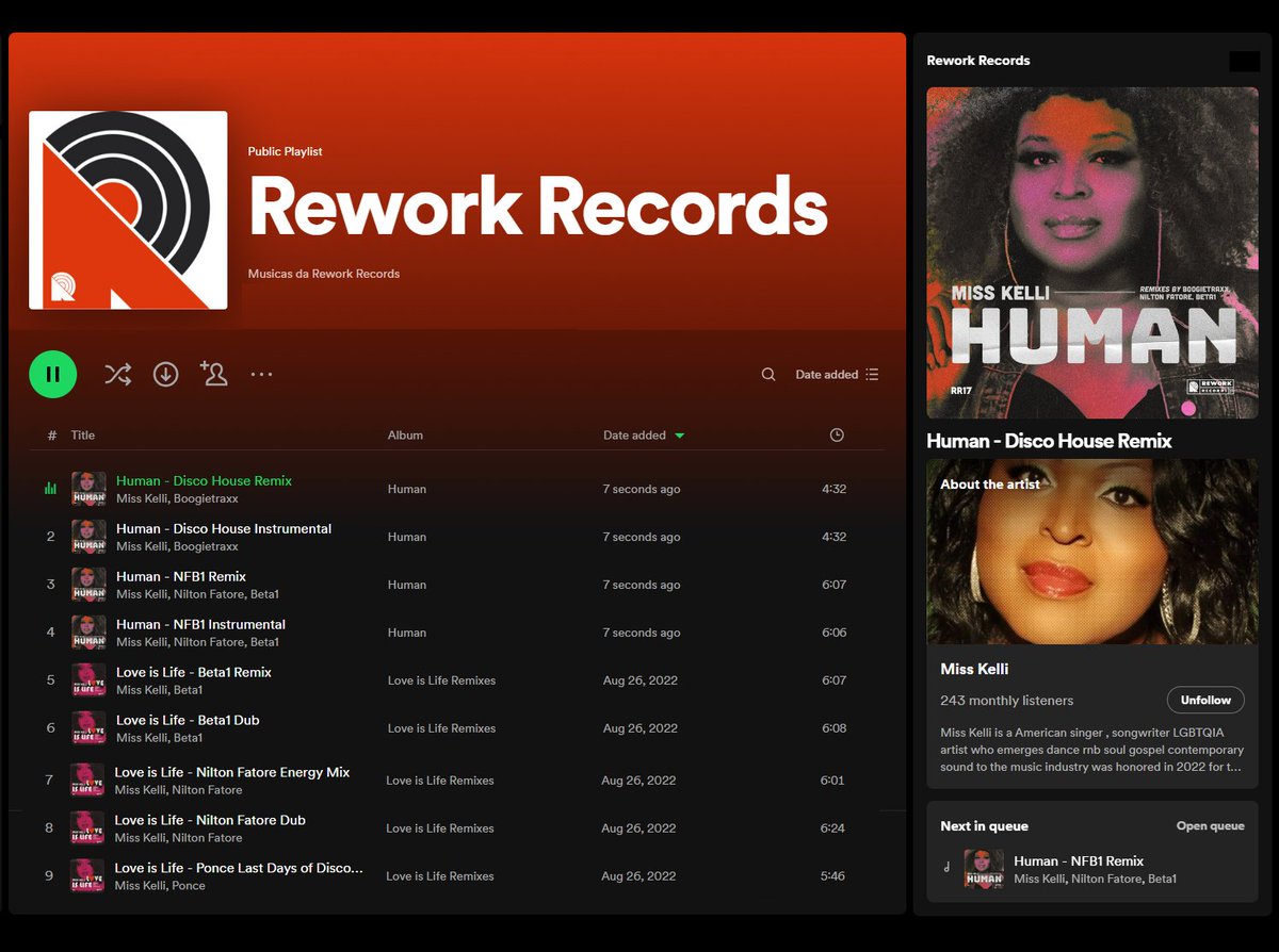 ReworkRecords's tweet image. Pagina da Rework Records atualizada no @Spotify com todos nossos lançamentos.
Músicas da Miss Kelli, Frankie Ferrara, David Corbell, 2D&amp;amp;S, @mix_dust C. Da Afro, Brothers in House, FAM Disco, Chris Galbraith e mais.
Disco : Disco House : House Music
&amp;gt;&amp;gt; linktr.ee/reworkrecords