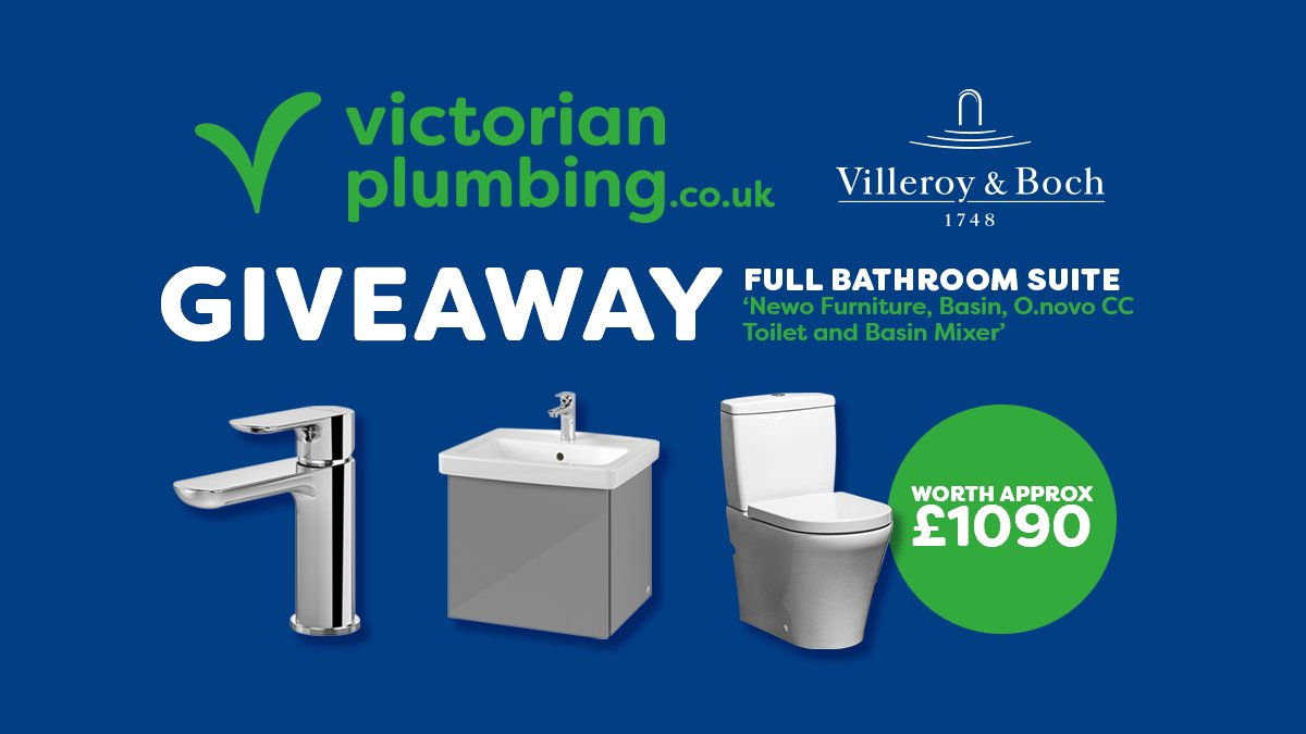 Victorianplumb's tweet image. WIN A VILLEROY &amp;amp; BOCH SUITE 🚽

For your chance to win:
1. Like this post
2. Tag a friend
3. Enter your name and email address here: bit.ly/3v3TYqd

Competition closes at 23:59, 03/01/24.  Must be 18 years or over. T&amp;amp;C's apply.

#Giveaway #Win