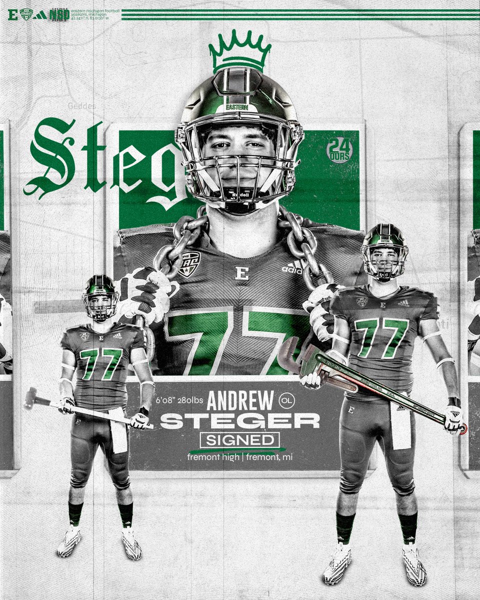 Fremont  ➡️ Ypsilanti

Let's welcome Andrew Steger to the Eagles!

#ETOUGH ⛓️ #24OURS