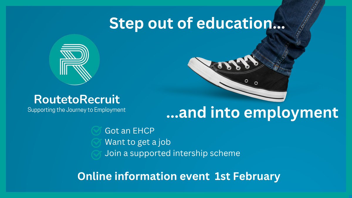 Learn more about joining a supported internship programme in Berkshire at our online session for students and families. eventbrite.co.uk/e/route-to-rec…

#SupportedInternships #SupportedEmployment #disability #ReasonableAdjustments #berkshire #Education #specialschool