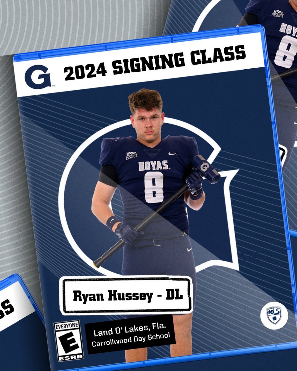 Officially home on The Hilltop 🐶 🦴 

𝗦𝗜𝗚𝗡𝗘𝗗 → <a href="/ryan_hussey18/">Ryan Hussey✞</a> 
🏠 Tampa, FL
🏫 Carrollwood Day School
🏈 DL

Tenacious edge rusher from the sunshine state joining the Hoya family!