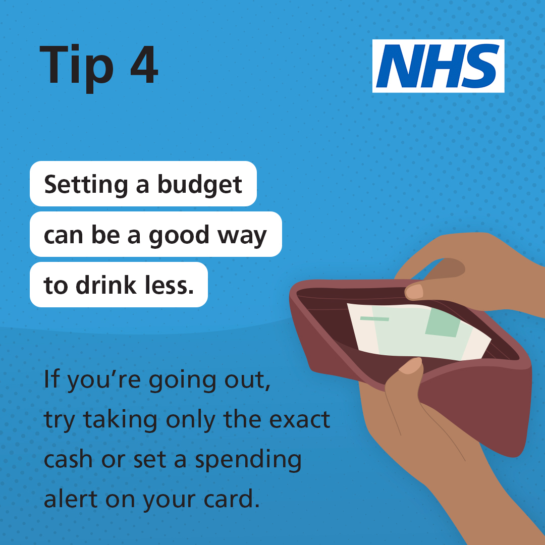 NHSuk's tweet photo. If you're trying to drink less alcohol, even just sticking to a few drink-free days a week is a great step in the right direction.

Here are a few things you can try to help you cut back in 2024.

#DryJanuary #NewYearResolutions
