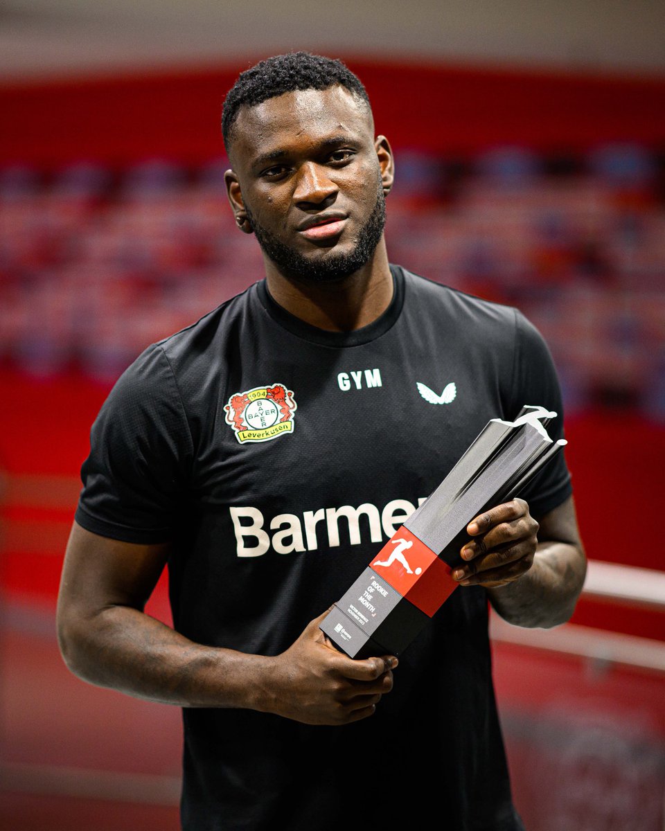 🚨 𝗢𝗙𝗙𝗜𝗖𝗜𝗔𝗟: Victor Boniface has won the Rookie of the Month award in the Bundesliga for the 5th month in a row! 🤯🇳🇬 ✅ August ✅ September ✅ October ✅ November ✅ December