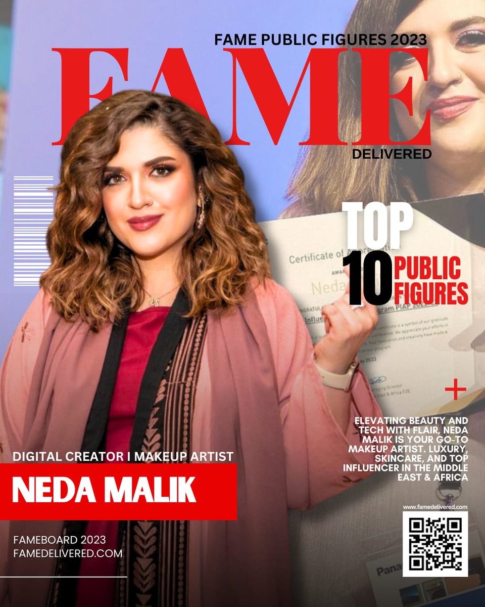 FAMEDelivered's tweet photo. Introducing Fame Top 10 Public Figures - Featuring the "Beauty Expert" Neda Malik. https://t.co/OpuF6E0wo3
#Top10 #top10publicfigures #fametop10 #facesofimpact #influencer #FamePublicFigures2023 #beauty #tech #fashion #PublicFigure #BeautyExpert #nedamalik #InfluentialLeader https://t.co/RcF8imduBY
