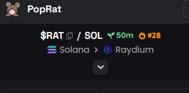 PopRat_SOL's tweet photo. Dexscreener updated!

PopRat will be the next PopCat!

$RAT

Website: https://t.co/QFcJCDVof6 
Contract: 22ToVtF9wzr37vfi8pf3uq9CH5rHgV6ZsosKTfmPAba3  

#SOLANA #POPRAT #RAT #RATKILLER https://t.co/MlDLGZysfc