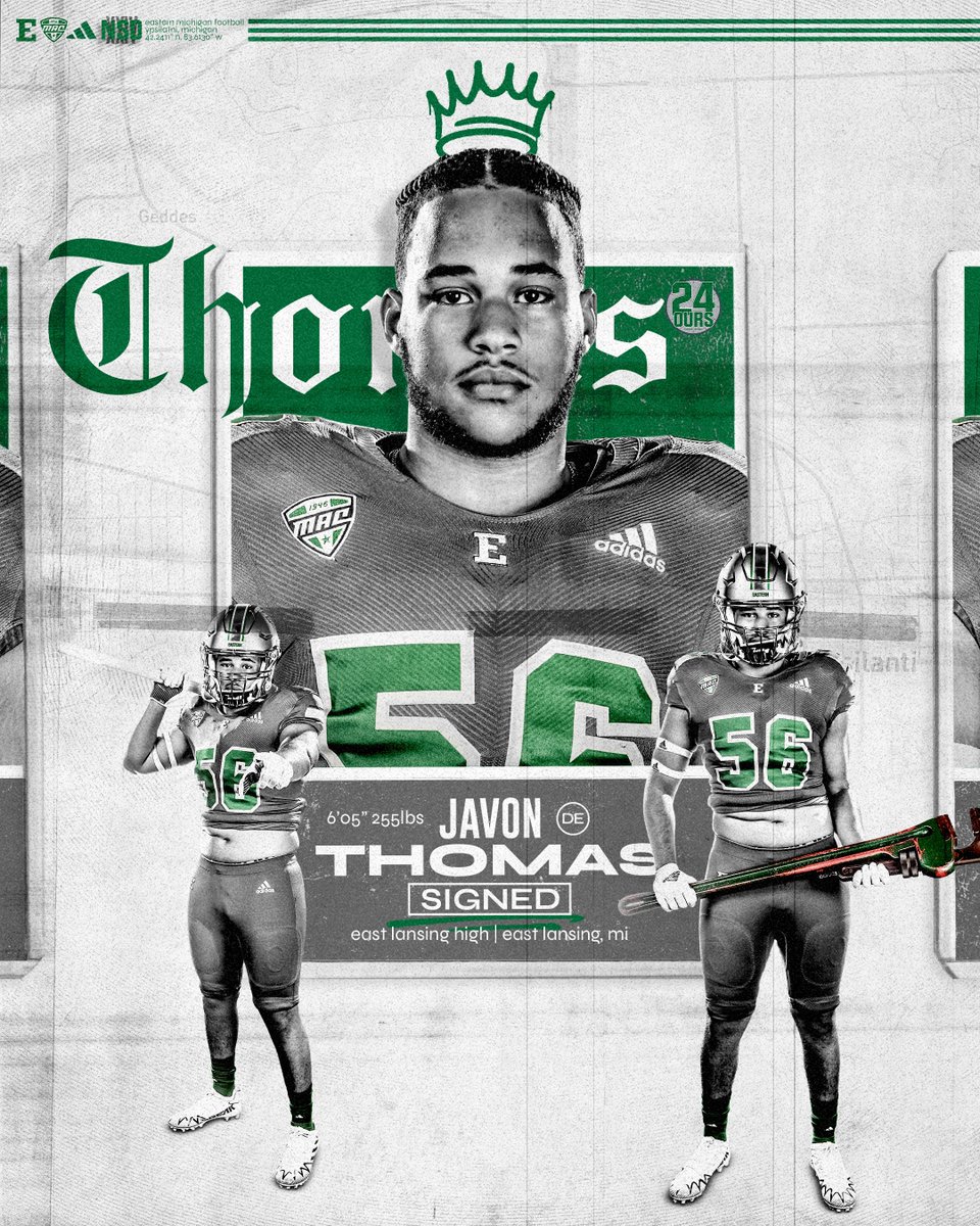 Another BALLER from the great state of Michigan!

Welcome Javon Thomas to EMU!

#ETOUGH ⛓️ #24OURS