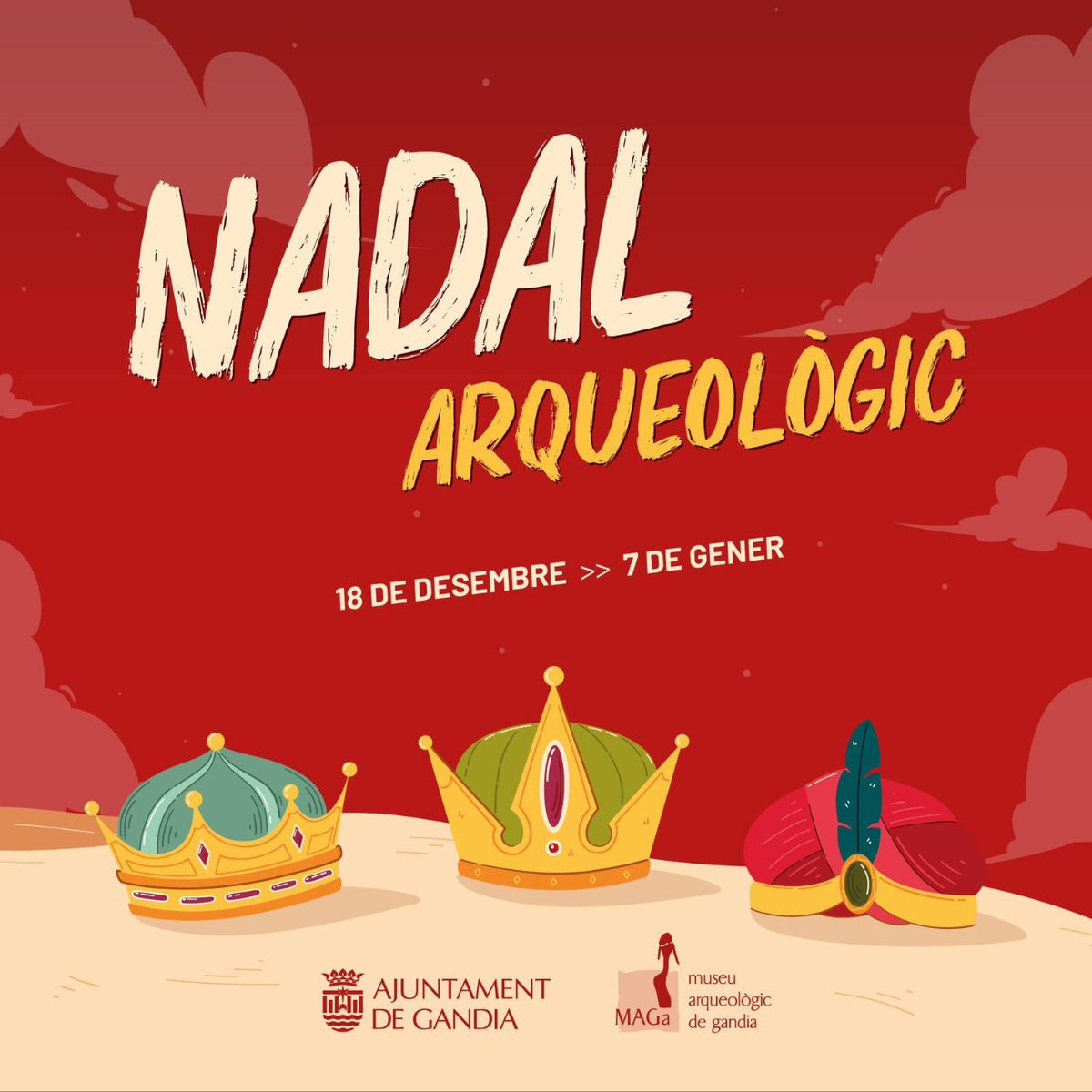 IdeariCoop's tweet photo. Estos nadals podeu gaudir del patrimoni de Gandia amb visites guiades i tallers per als més menuts. Les visites seran a la cova del Parpalló, al @MAGaMuseu i al Castell de Bairén https://t.co/MiVV3kpyMH