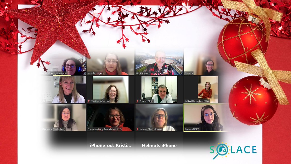 The SOLACE Management Board would like to wish everyone happy holidays and prosperity in the new year!✨
@EU_Health @EU_HaDEA @EuropeanLung 
#SOLACELUNG #HealthUnion #EUCancerPlan #EU4Health