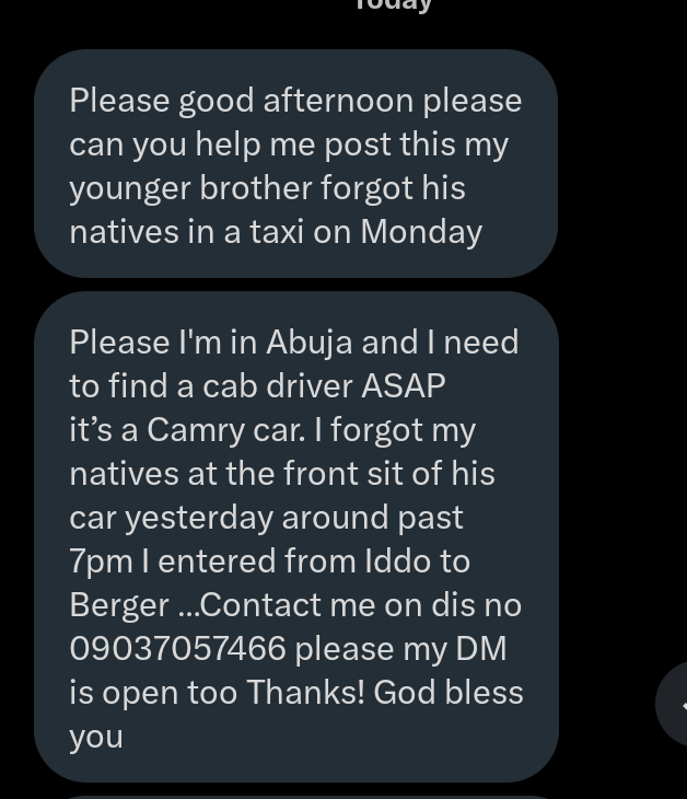 Abuja please let's help a friend kindly retweet 🙏🙏 #AbujaTwitterCommunity