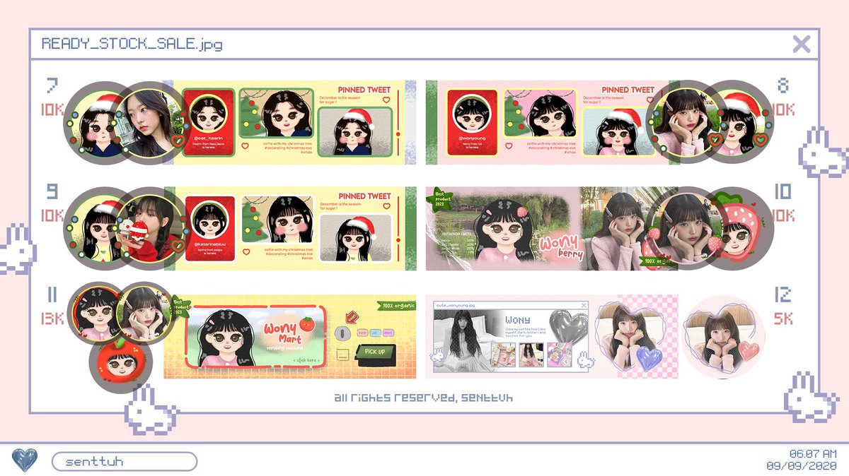 senttuh's tweet image. help rt or repost plisz 🤩🤝

sale ready stock layout start from 1k!! handdrawn chibi cuma 10k an ajani dpt 2-3 ava gemes. jajan yuu. harga tertera di gambar ya 

#zonauang #zonaba