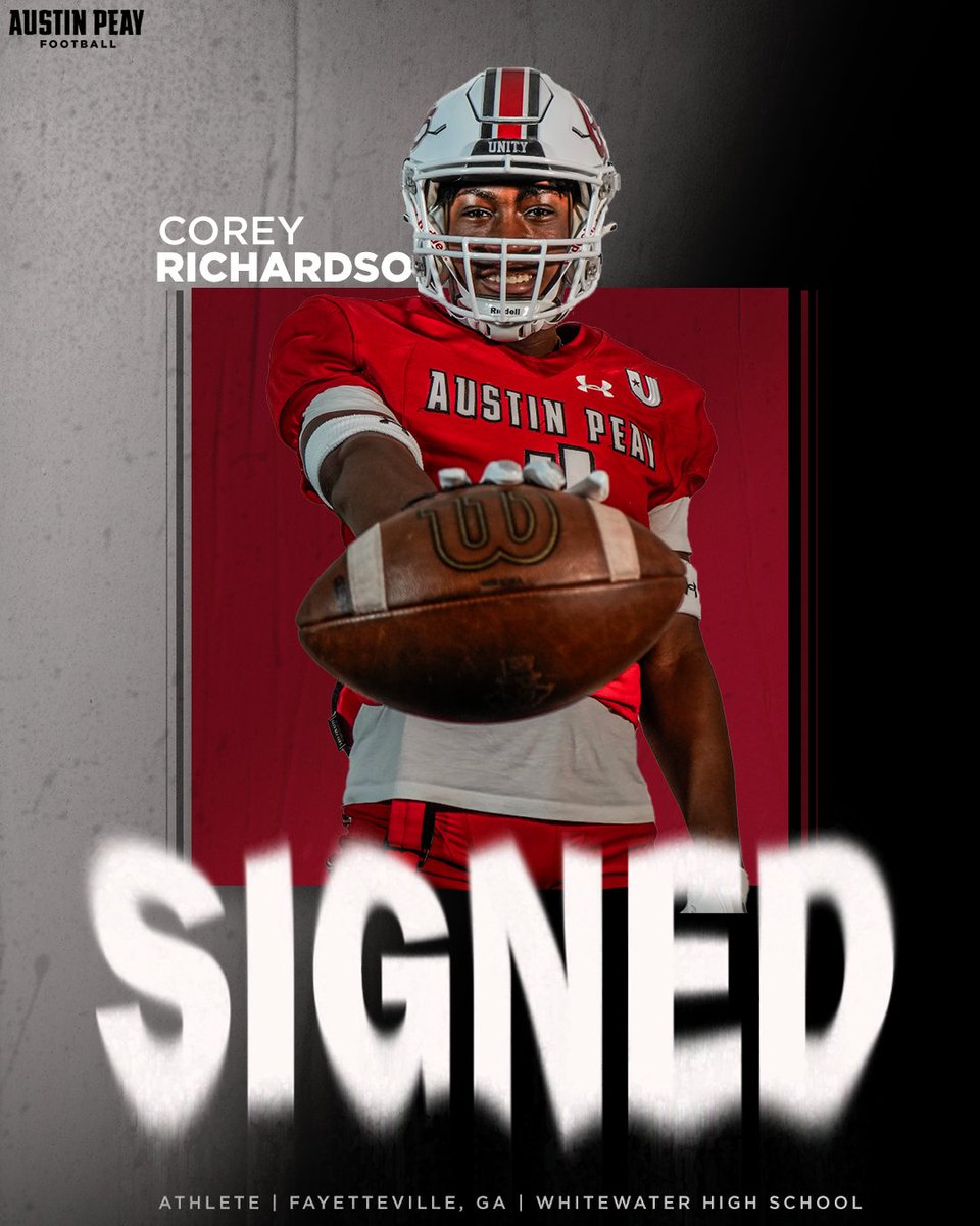 𝗪𝗘𝗟𝗖𝗢𝗠𝗘 𝗧𝗢 #STACHEVILLE! 🎩🏈 𝗖𝗢𝗥𝗘𝗬 𝗥𝗜𝗖𝗛𝗔𝗥𝗗𝗦𝗢𝗡 ATHLETE 📍 Fayetteville, Georgia @coreylb4lb | #LetsGoPeay