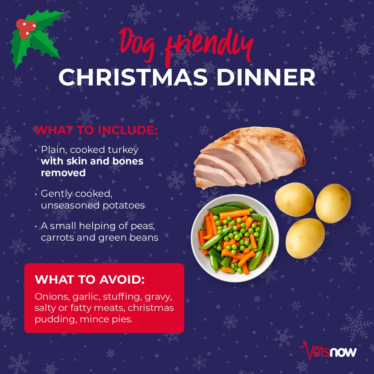 Don't leave your furry friend out of the festive feast. Our dog-friendly Christmas dinner guide is here to amp up the excitement, showcasing the delights your dog can enjoy and the must-avoids. 🐶 Let the holiday celebrations begin – for you and your loyal companion! 🎄🍽️