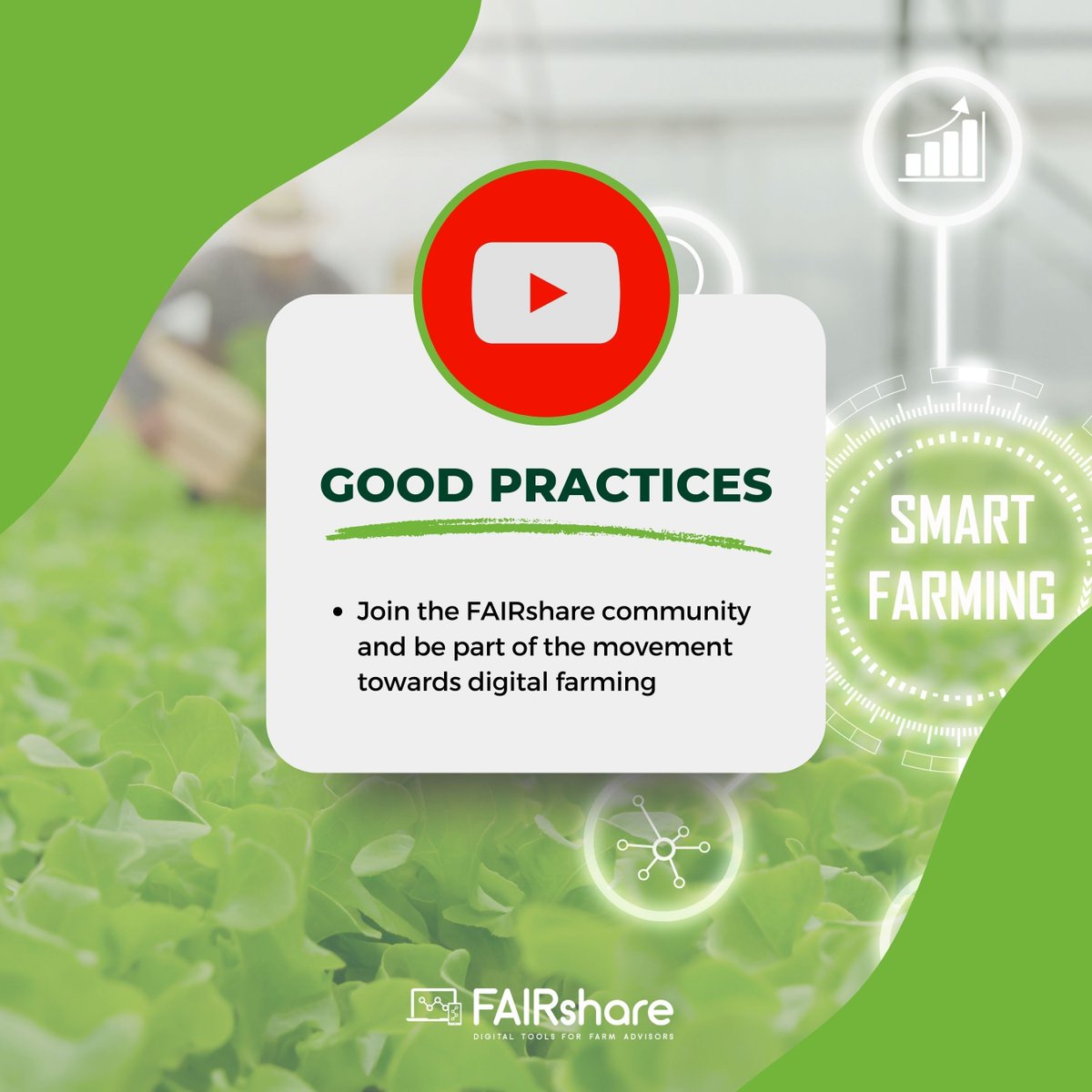 🌍 Join the FAIRshare community and be part of the movement towards digital farming.  

Learn more in the link below! 🚜🌱  

FAIRshare Good Practices – Fairshare Project (buff.ly/47DyoHi)