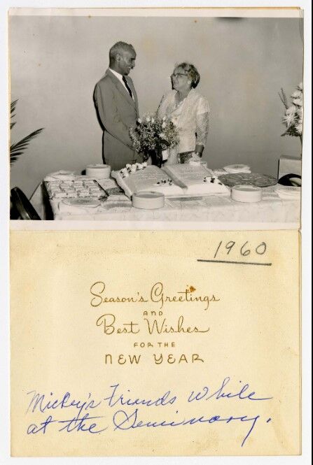 From our partners at the Atlanta University Center Robert W. Woodruff Library, here's a 1960 holiday card from Mr. and Mrs. W.B. Layton and a photograph from their 50th wedding anniversary. dlg.usg.edu/record/auu_auc…