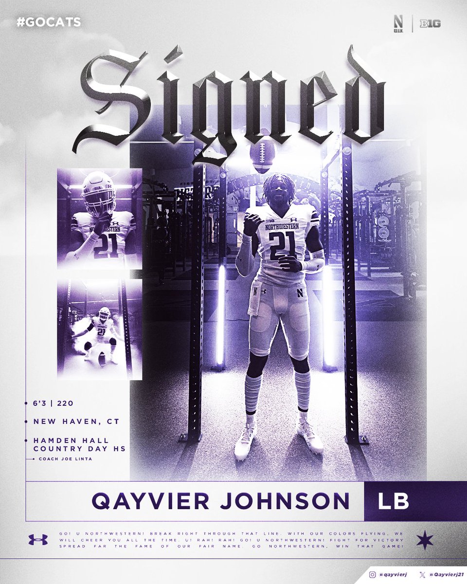 Signed ✍️ Welcome to Northwestern, @QayvierJ21!