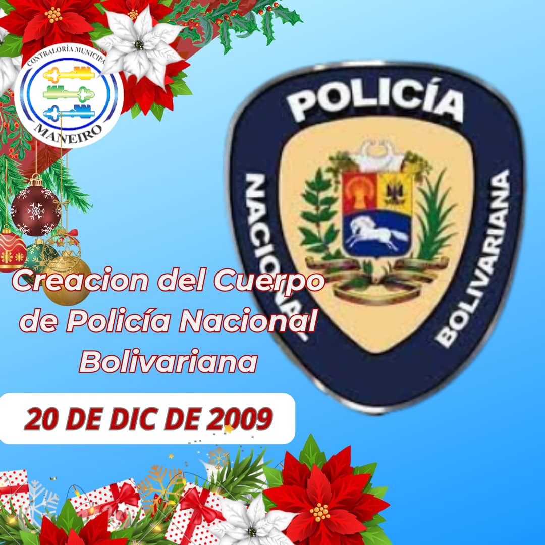 c_m_maneiro's tweet photo. #TalDíaComoHoy #20Dic Se creó el Cuerpo de Policía Nacional Bolivariana (CPNB) en el año 2009 @CGRVenezuela @CENEsparta @OscarEMR4 https://t.co/kt2jTtugq1