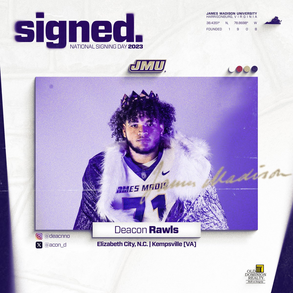𝐒𝐈𝐆𝐍𝐄𝐃 ✍️ Welcome home, @acon_d❗️ Position: Offensive Lineman Hometown: Elizabeth City, NC #GoDukes