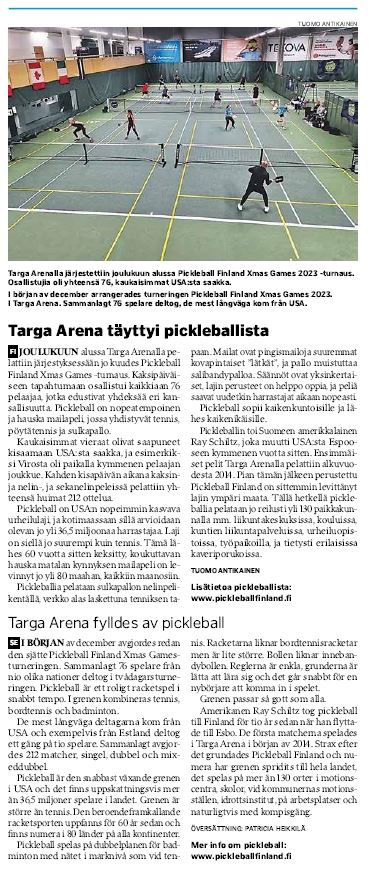Pickleball Finland tweet media