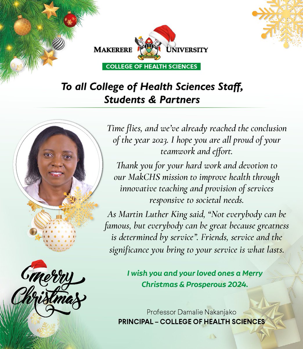 End of Year Message from the @makererechs #principal @DamalieNakanjak