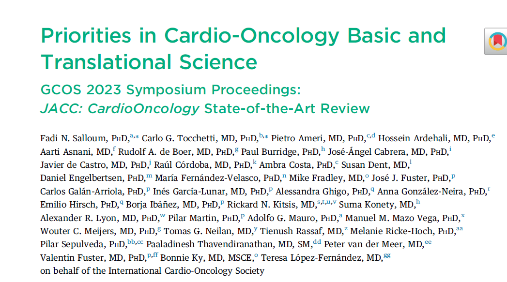 The Penn Thalheimer Center for Cardio-Oncology (@pennthalheimer) on Twitter photo 🚨The last <a href="/JACCJournals/">JACC Journals</a> #JACCCardioOnc issue of the year is here!
🧐Read this state-of-the-art review on priorities in #CardioOnc basic and translational science from the <a href="/ICOSociety/">International Cardio-Oncology Society</a> #GCOS23 symposium proceedings.
📰tinyurl.com/yc2y7a85 🚨The last <a href="/JACCJournals/">JACC Journals</a> #JACCCardioOnc issue of the year is here!
🧐Read this state-of-the-art review on priorities in #CardioOnc basic and translational science from the <a href="/ICOSociety/">International Cardio-Oncology Society</a> #GCOS23 symposium proceedings.
📰tinyurl.com/yc2y7a85