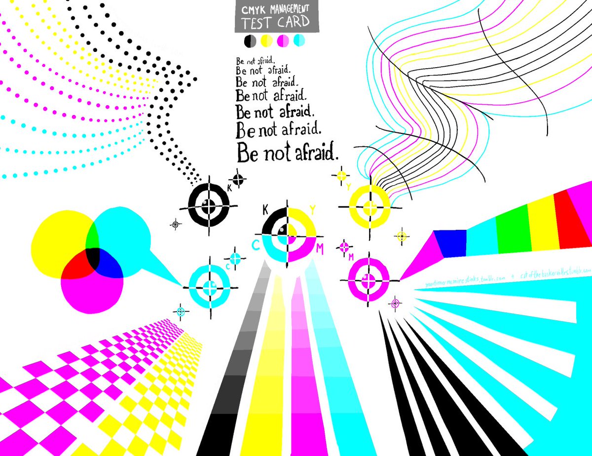 __femb0t's tweet image. biblically accurate cmyk test print page,,,
