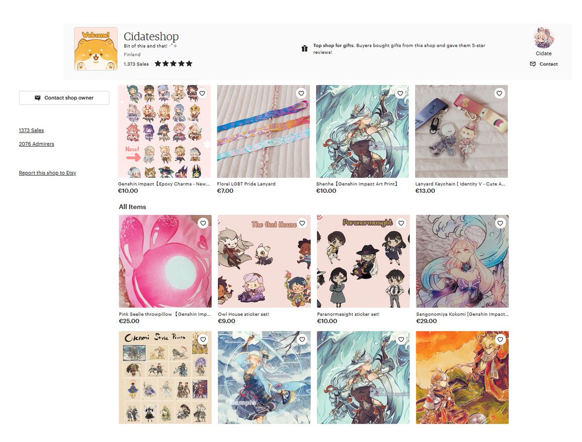 🌸 Etsy! 🌸 New merch, prints, charms and the like are up! Check them out from below! RTs are always appreciated 🙏