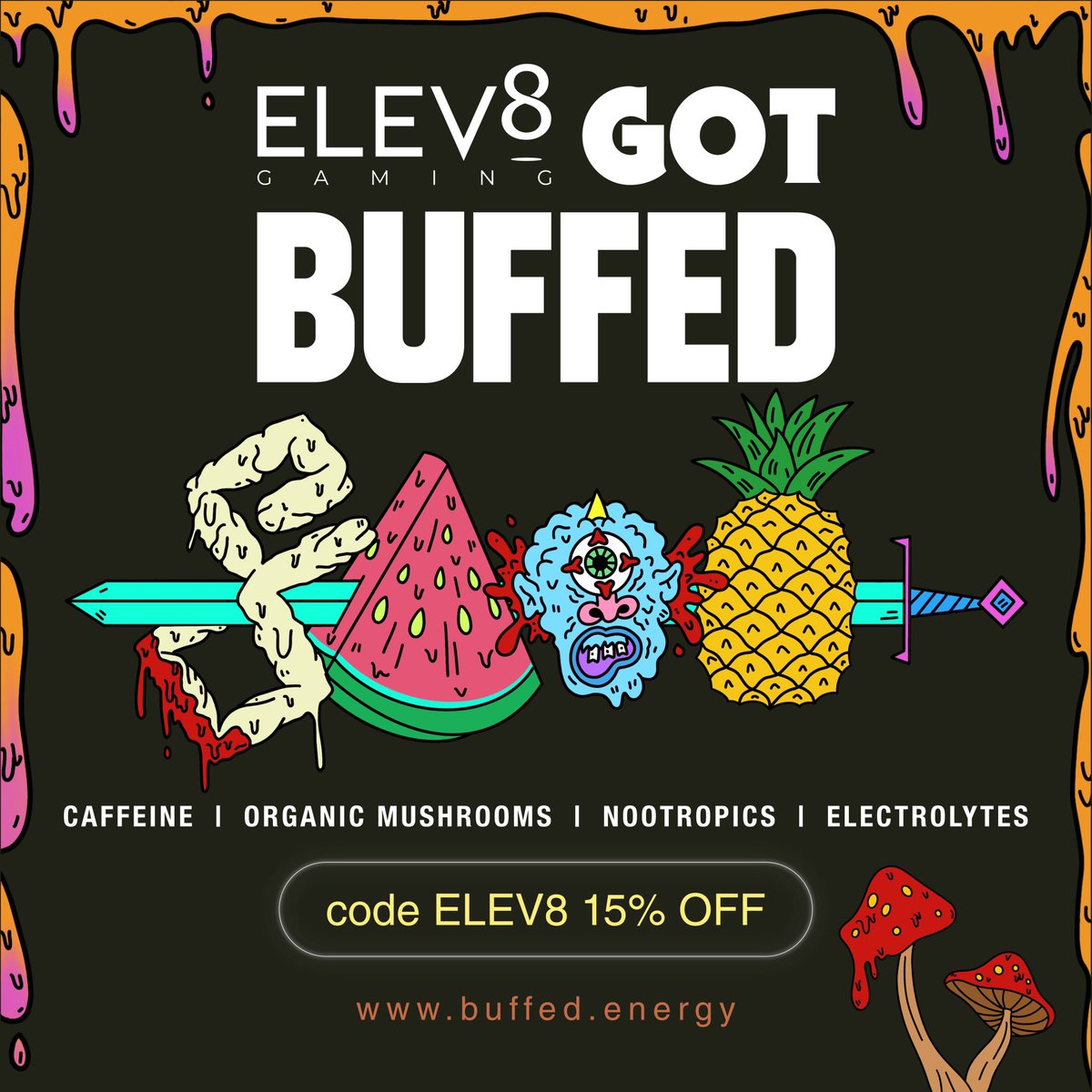 ⚡️ELEV8 x BUFFED⚡️

Introducing our official brainenergy suppliers, @buffedenergy 💪⚡️
To increase your IQ by at least 1 point, use code : ELEV8 for %15 off your order 

You can also support your favorites
Code: SHOOBY
Code: ZACH
Code: ENOCH 
Code: ZAP 
15% OFF
🗡️🍉🍍🫐