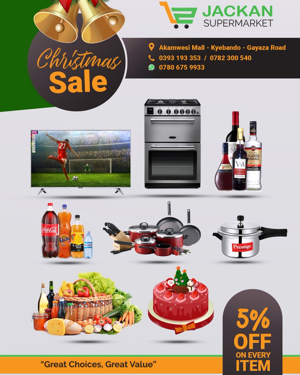 This must be the most stocked supermarket thia festive season. Don't miss Christmas offers on different items. Find them on Akamwesi Mall. @JackanSupermkt