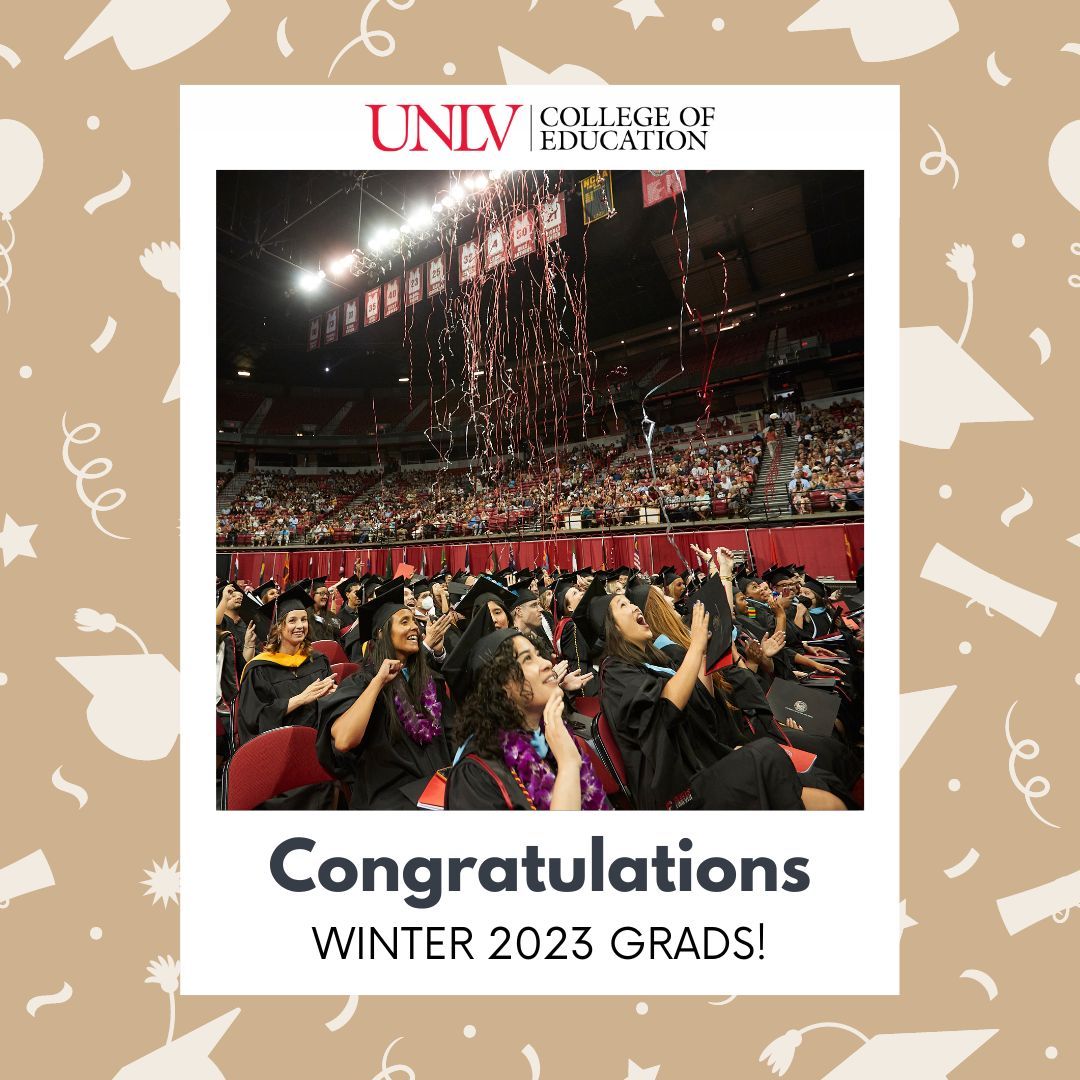 Congrats to the Winter 2023 Graduates! 🎓 Today, you've officially earned your graduate certificates, master's, specialist, and doctoral degrees. Despite the challenges of this challenging semester, you conquered every obstacle and crossed the finish line. We are so proud of you!