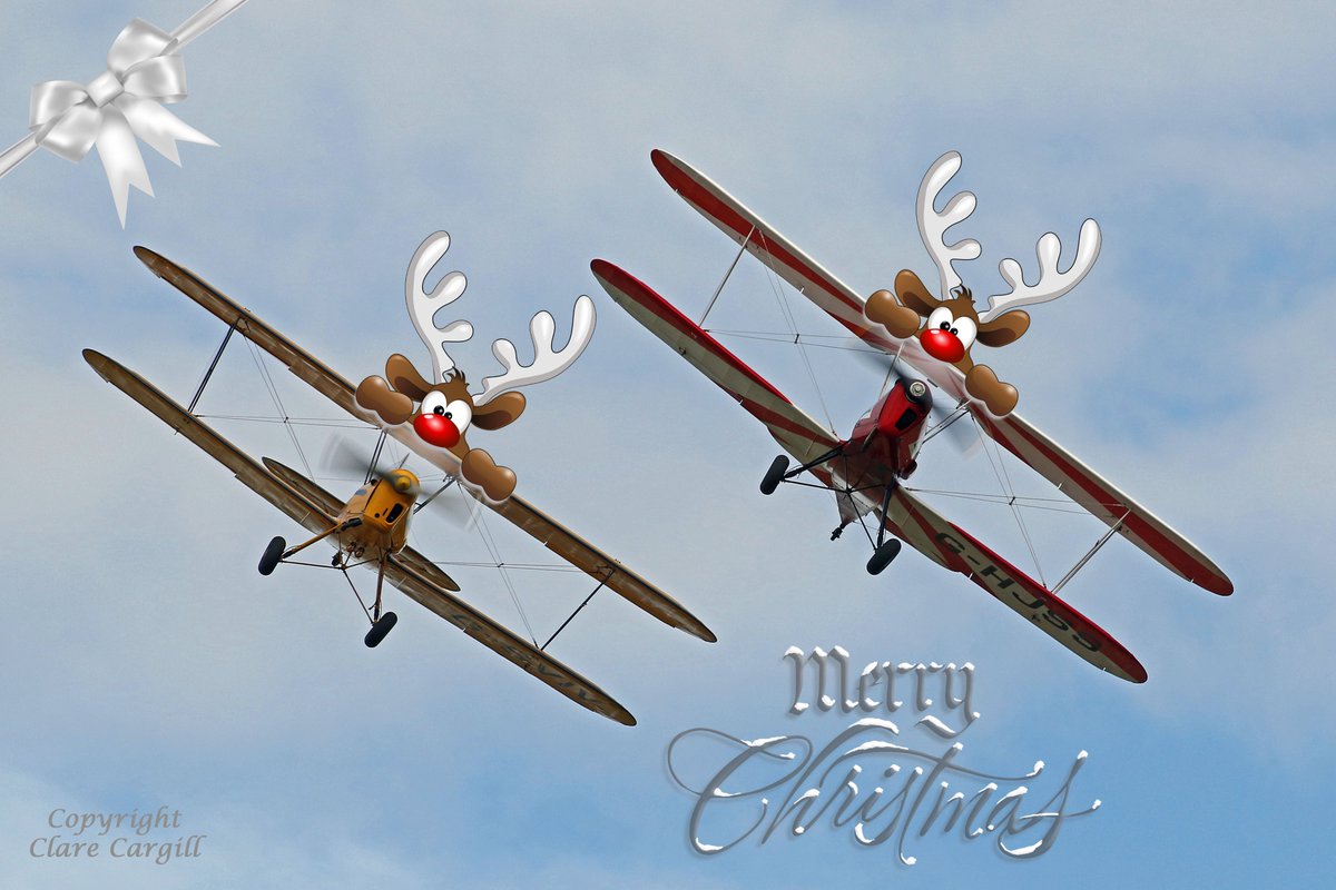 The next festive creation...here's the @StampeTeam and a couple of wingwalkers!