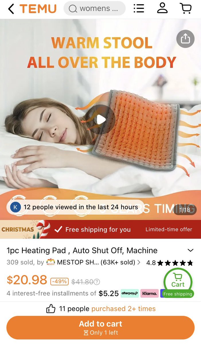 ReportedMissin1's tweet image. I’m in need of back pain relief so decided to look for a heating pad. This showed up in my search. The old mind over matter technique I presume.
