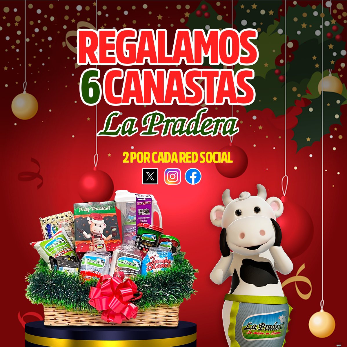Lácteos La Pradera (@lapraderapy) on Twitter photo 🎁SORTEO🎁
Ganate una de las 6 canastas cargadas con productos La Pradera🎉
-Seguir a la cuenta de <a href="/lapraderapy/">Lácteos La Pradera</a>
-Darle RT y mencionar a 1 amigo
📅Sorteamos el Viernes 22/12
¡Mucha suerte para todos!🍀 🎁SORTEO🎁
Ganate una de las 6 canastas cargadas con productos La Pradera🎉
-Seguir a la cuenta de <a href="/lapraderapy/">Lácteos La Pradera</a>
-Darle RT y mencionar a 1 amigo
📅Sorteamos el Viernes 22/12
¡Mucha suerte para todos!🍀