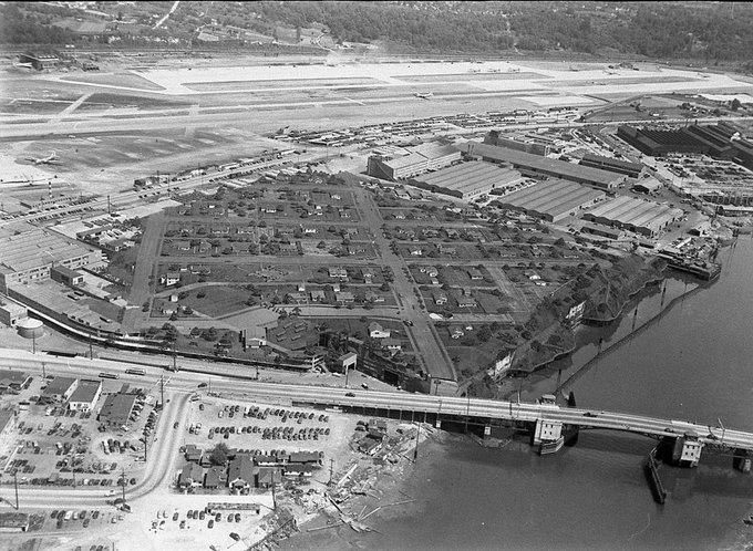 Boeing plant in Seattle camouflaged during WW2.