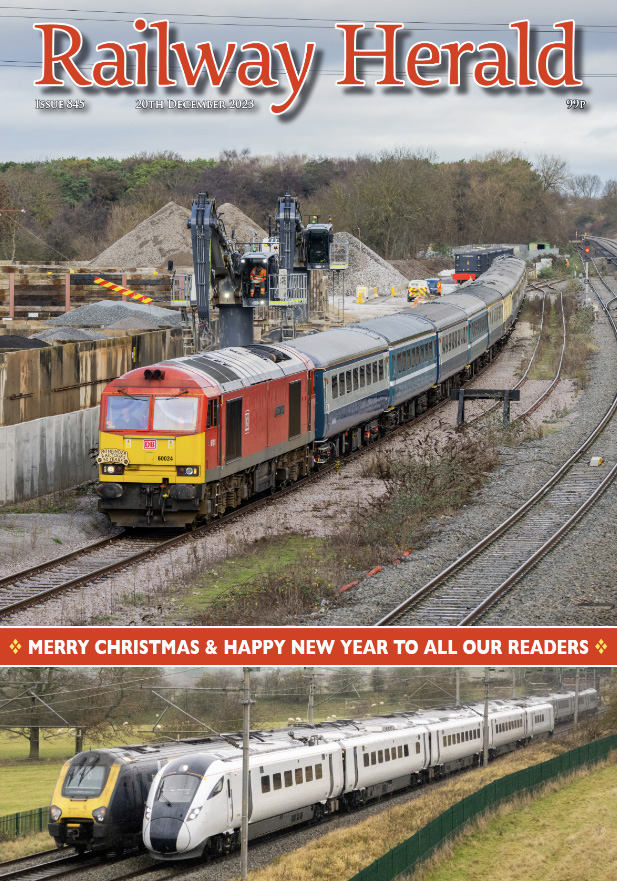 Issue 845 out now: DB Cargo UK confirms proposed sale Class 67 & 90 locos, East-West Rail tracklaying 99% complete, Passenger numbers show popularity of Elizabeth Line but service fails to meet the required standard. PLUS! Moving Britain's Mail-days gone railwayherald.com/magazine/previ…
