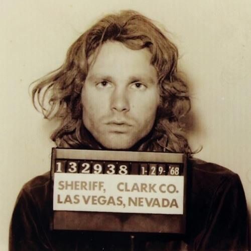 Jim Morrison mugshot, 1968.