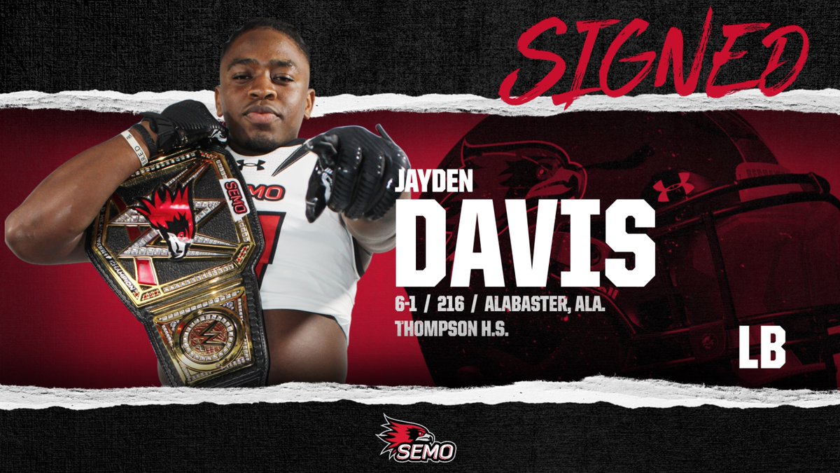 Welcome to Southeast Missouri linebacker JAYDEN DAVIS! #feelinrowdy