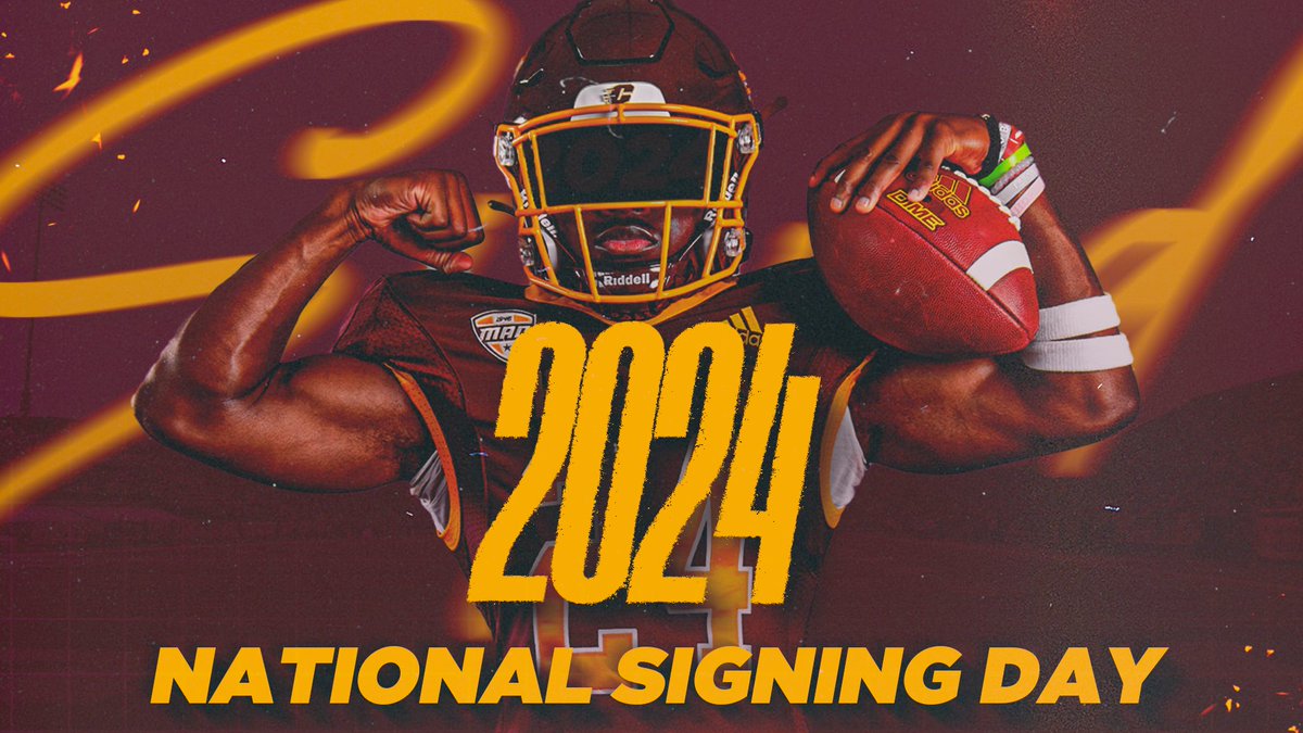 🖊️ It's NATIONAL SIGNING DAY! Time to make it OFFICIAL. Follow along LIVE here or at CMU Football Instagram throughout the day or check in at Signing Day Central 👇 💻: bit.ly/3tprI10... 🙋‍♂️: bit.ly/3TyyITH... #FireUpChips🔥⬆️🏈 | #2FiredUp4NSD