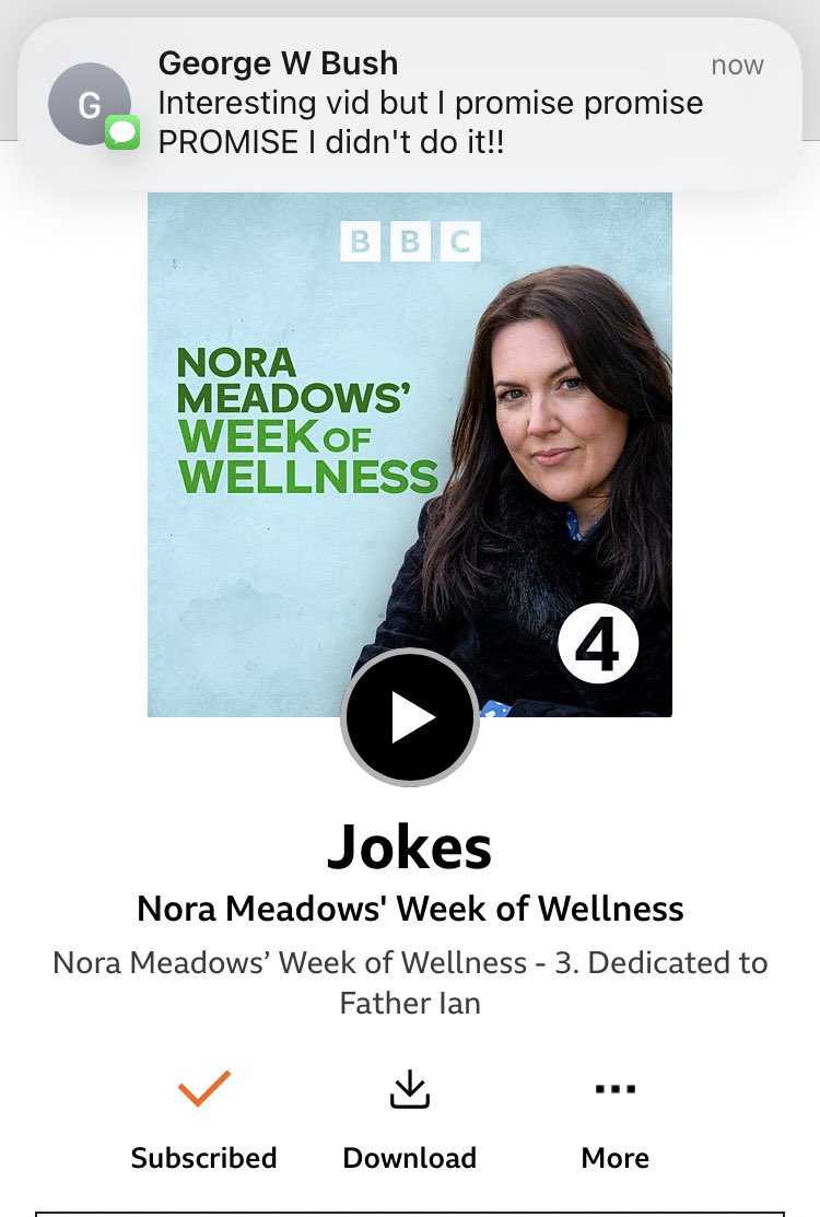 Another week, another ep, another screengrab. Episode Three of Nora Meadows’ Week of Wellness is on Radio 4 TONIGHT, 11:15pm. Feat. @WixKaty @emilylloydsaini @SunilDPatel @shivani_alice @lornlornlors @_AlexOwen_ @totally_rory Me, @williamfarrell and @nickcoupe_ love you all x