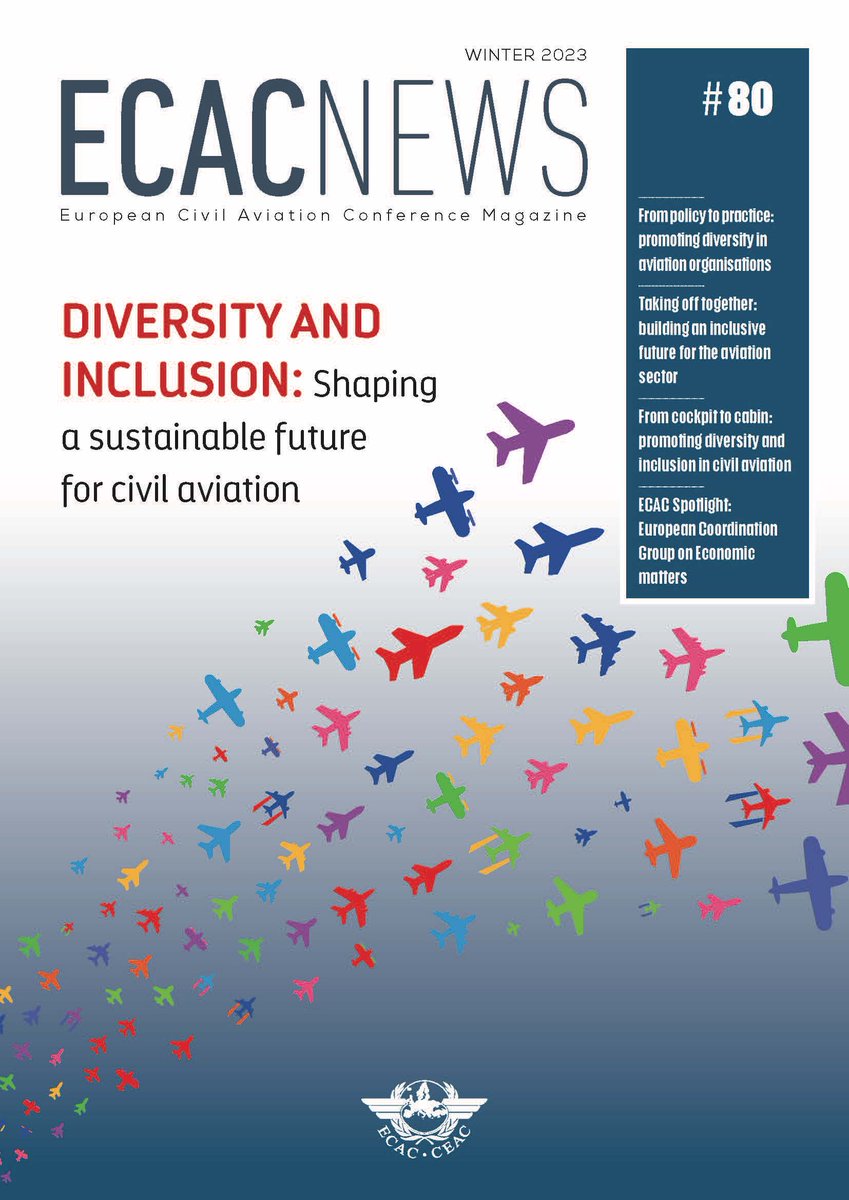 Focus on diversity and inclusion in the aviation sector in the latest issue of ECAC News, out now! Download a copy here: ecac-ceac.org/images/news/ec… Subscribe to receive the next issue directly in your email box: ecac-ceac.org