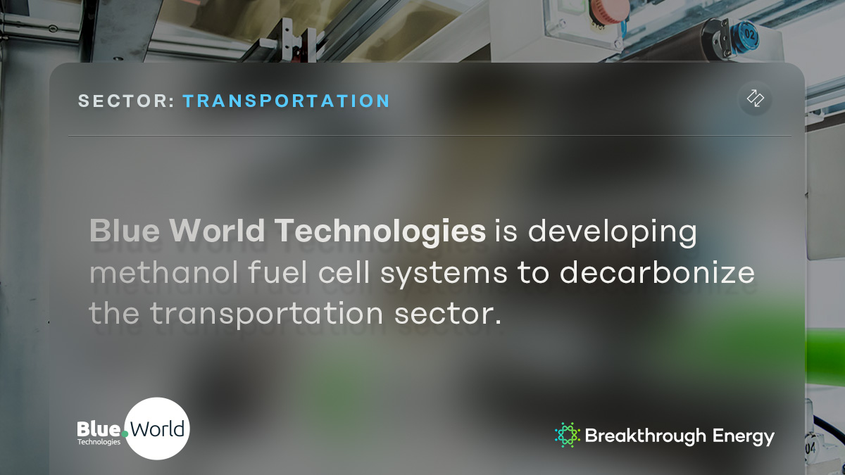 Renewable methanol is a promising alternative to fossil fuels. Learn how BEV Portfolio company Blue World Technologies is developing and manufacturing methanol fuel cell solutions for sectors where electrification alone isn’t enough: nt-z.ro/3ROrn10