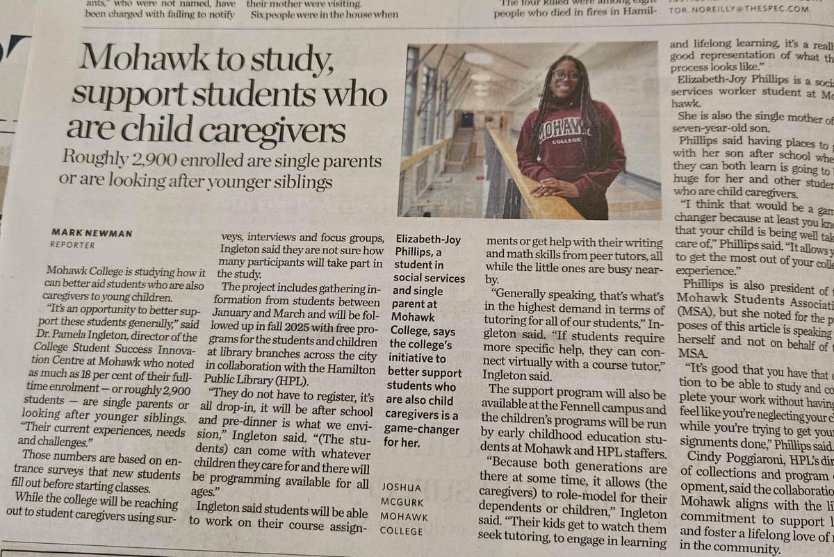 Jim Vanderveken (@jvanvek) on Twitter photo In the <a href="/TheSpec/">Hamilton Spectator</a> today <a href="/MohawkCollege/">Mohawk College News</a> launching innovative strategy to supporting many of our students who are parents and care-givers for children in collaboration with <a href="/HamiltonLibrary/">Hamilton PL</a> In the <a href="/TheSpec/">Hamilton Spectator</a> today <a href="/MohawkCollege/">Mohawk College News</a> launching innovative strategy to supporting many of our students who are parents and care-givers for children in collaboration with <a href="/HamiltonLibrary/">Hamilton PL</a>
