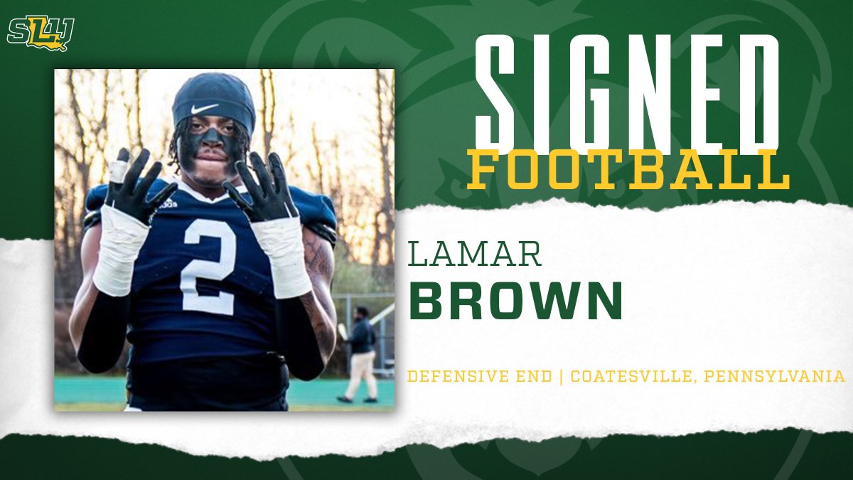 Lion Nation, welcome @llamarbrown_ to Hammond, America! 🏈DE | 6-4 | 225 📍Coatesville, Pa. | Sussex County CC 🖊️#NSD24 | #LionUp | #WeBelieve
