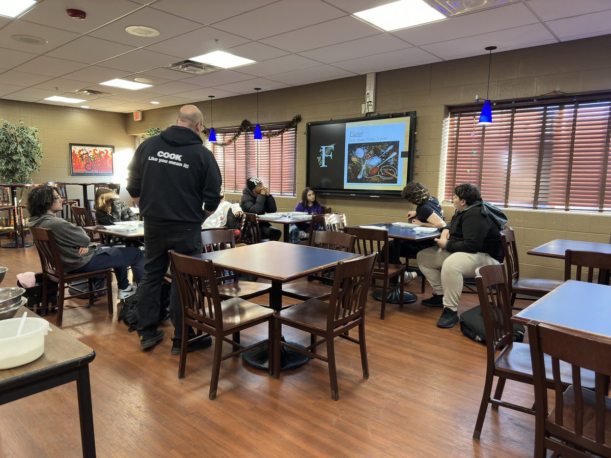 Exploring taste sensation with Chef Matt Schellig Culinary Director of Dorsey College!  Great to see student intrigued about flavors in foods!