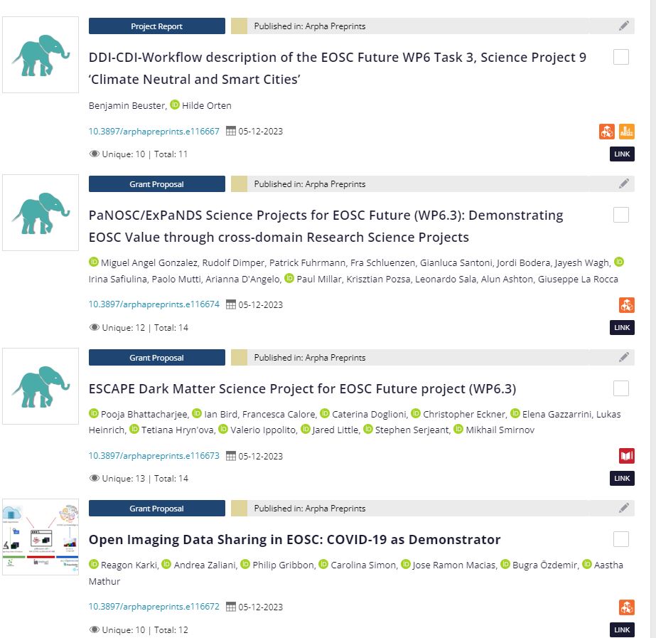 In December, we saw plenty of reports, grant proposals & more adding up! 👉On doi.org/10.3897/rio.co…, you can learn about the progress of the 10 @EOSCFuture projects addressing scientific challenges ranging from #climatechange & #covid19 to e-infrastructures & cluster services.