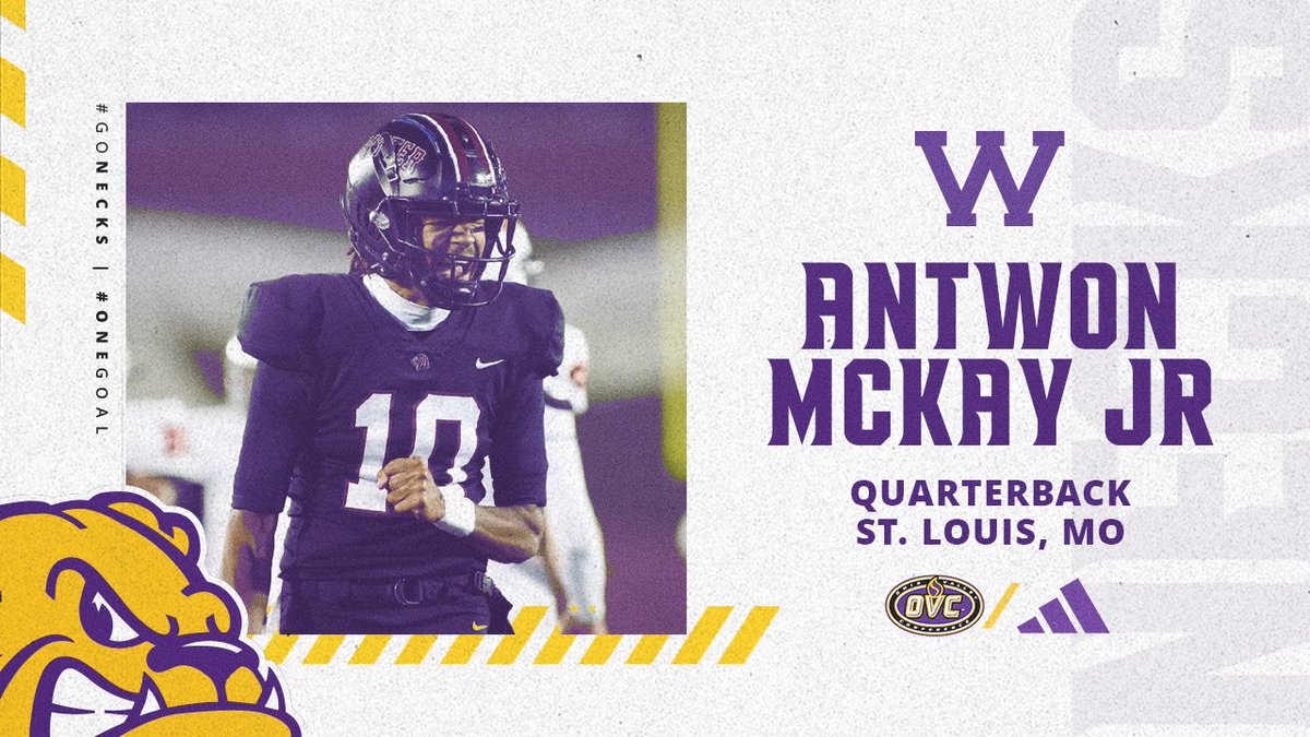 🟣🟡 WELCOME TO THE FAMILY ‼️ Meet the newest Leatherneck ‼️🟡🟣 🐾@AntwonMcKayJr10 🎤“Twon is a proven winner that has all the intangibles we look for in a QB for our new offensive system.” @CoachJoeDavis