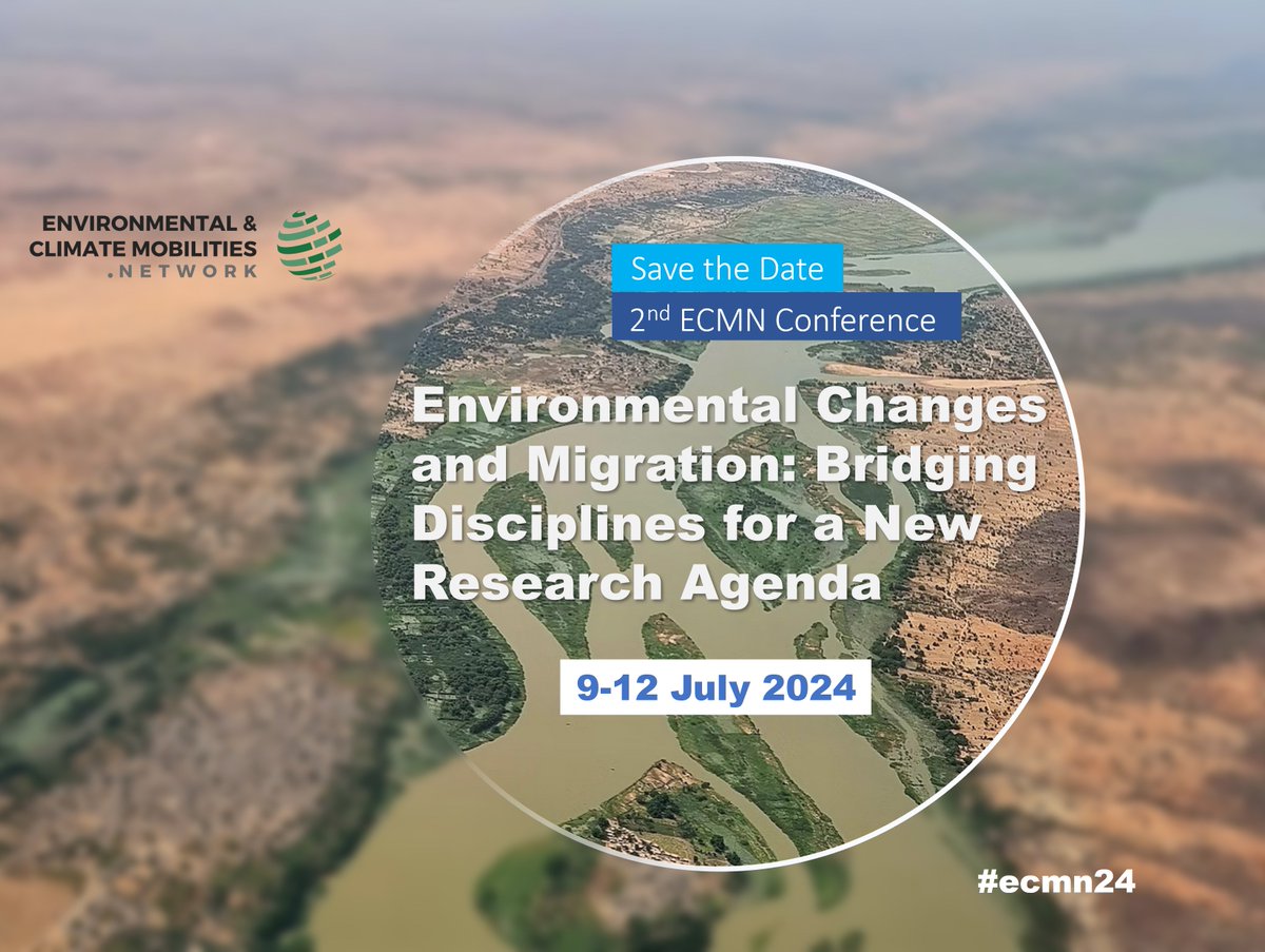 ecm_network's tweet photo. Save the date for the 2nd #ecmNetwork conference #ecmn24 hosted by @Hugo_Obs and submit your abstract (deadline 9 Feb 2024).
More info here 👉 https://t.co/6lC9Z2K3Jy
📅9-12 July 2024
🌏Liège, Belgium
✍️Register until 9 Feb 2024
#MECC #ClimateMigration #ClimateMobilities https://t.co/g22w90J2w7