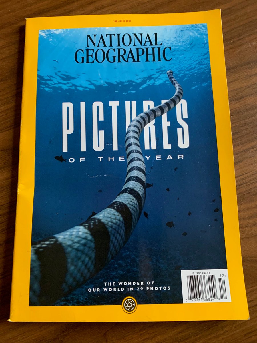 End of an Era. I went out and bought this, the Dec. 2023 issue of National Geographic. It's the last issue of this venerable institution that will appear on newsstands. 🧵