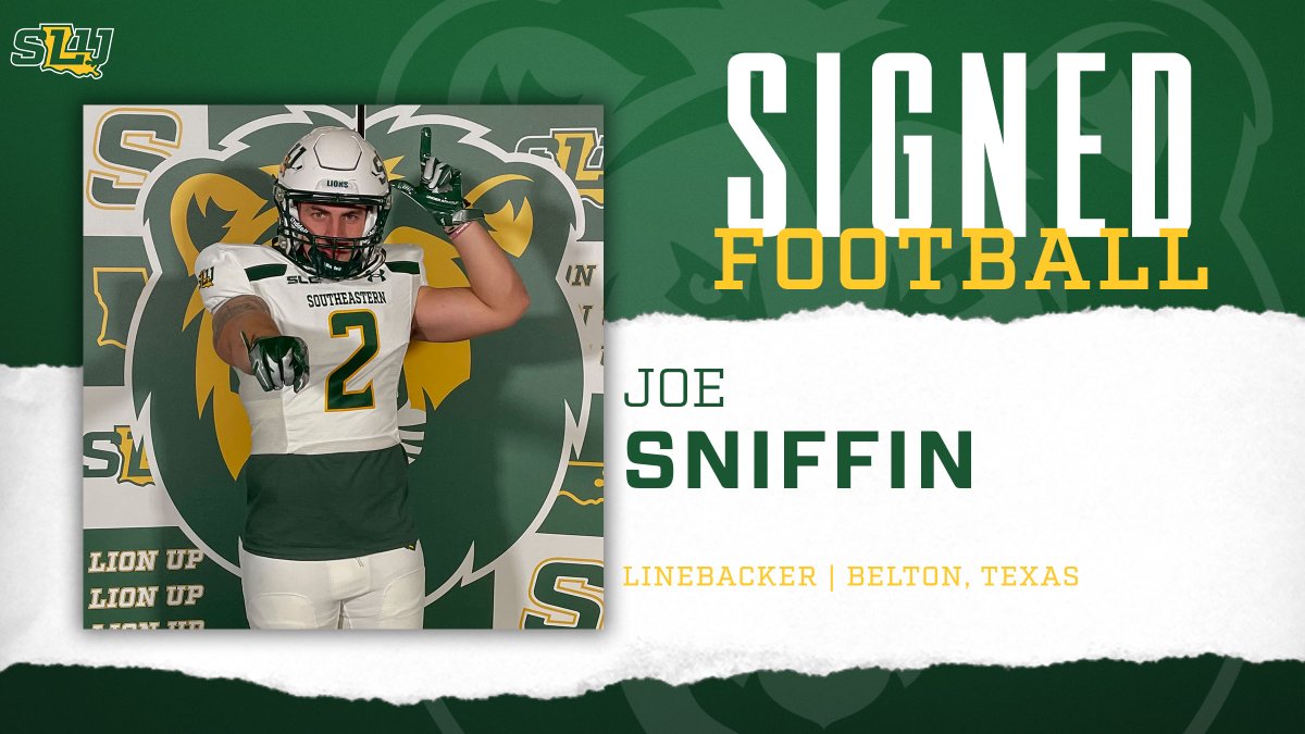 Lion Nation, welcome @jsniff2 to Hammond, America! 🏈LB | 6-1 | 225 📍Belton, Texas | Trinity Valley CC 🖊️#NSD24 | #LionUp | #WeBelieve