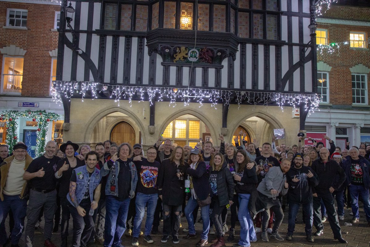 With some of the crowd during the evacuation of the venue in our Saffron Walden Show. Can you see yourself? #firealarm #saffronwalden #heavyrock #cleopatrarecords #sonyatv