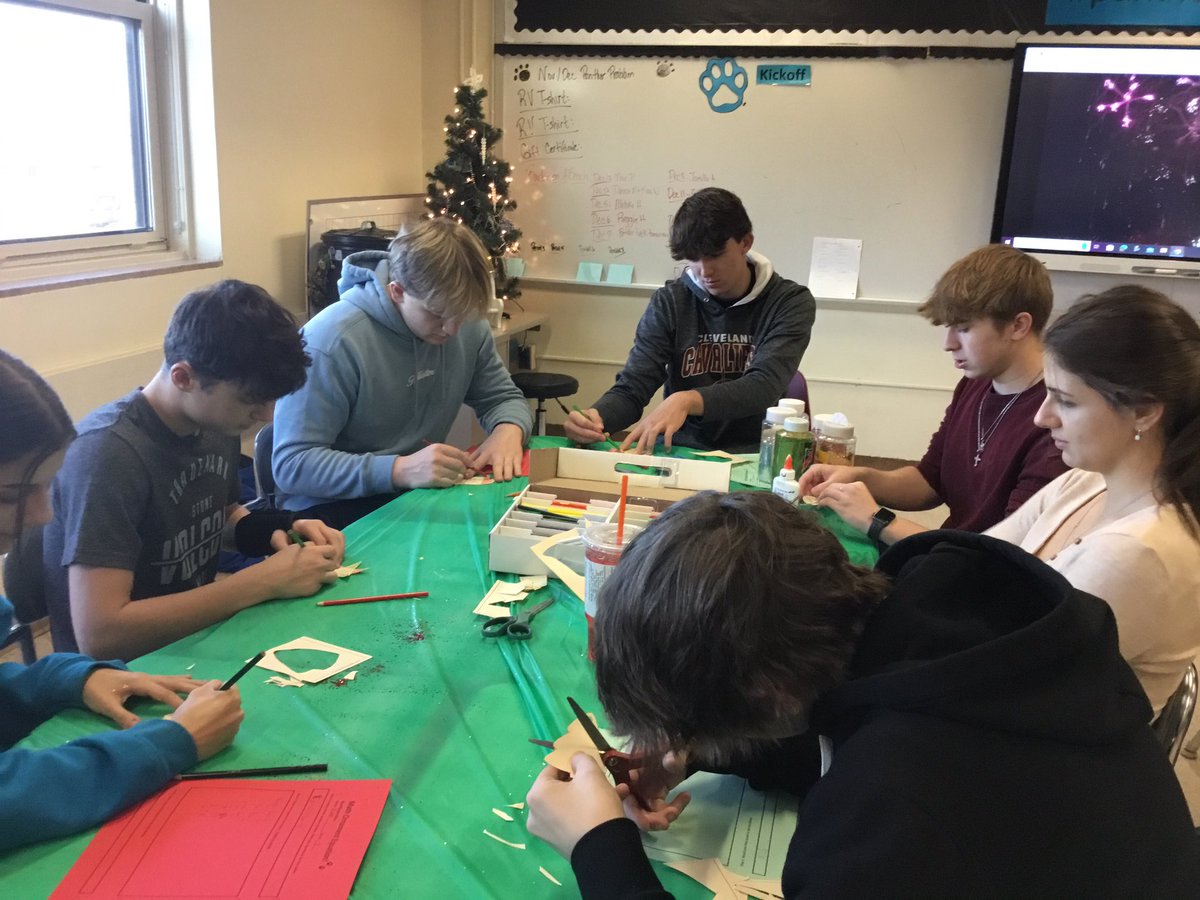 We’re busy creating #pantherproblem ornaments today. <a href="/RVSDPanthers/">River Valley School District</a> <a href="/rvhspanthers1/">River Valley High School</a>